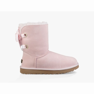 Botas UGG Customizable Bailey Bow Short Mulher Cinzentas Rosa | PT-GMYLH